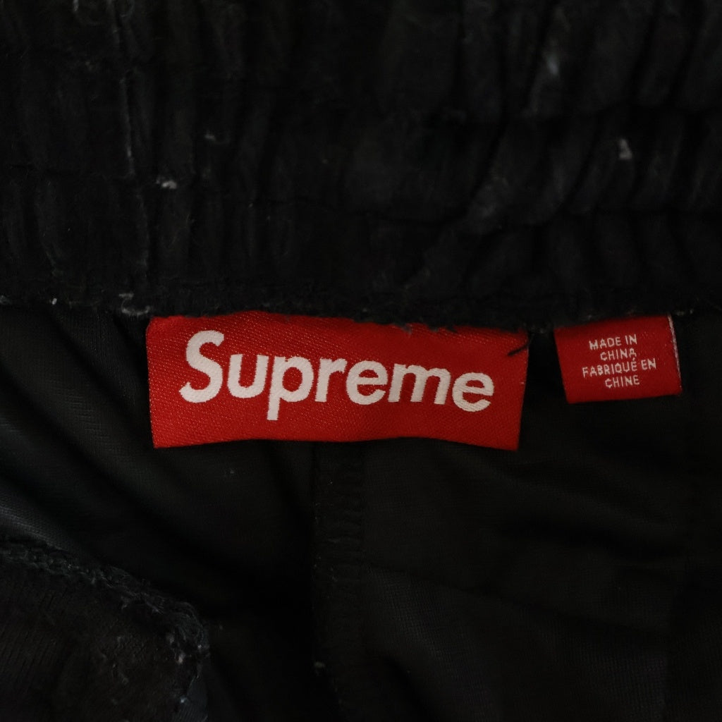 SUPREME(シュプリーム) 25SS Patchwork Velour Short パッチワーク ベロア ショーツ ハーフパンツ ブラック