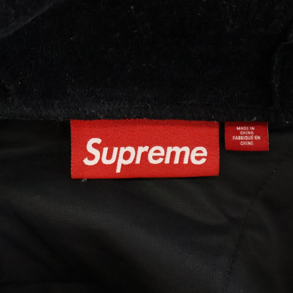 SUPREME(シュプリーム) 25SS Patchwork Velour パッチワーク ベロア トラックジャケット ブラック