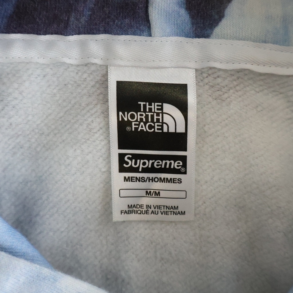 SUPREME(シュプリーム) 21SS ×THE NORTH FACE Ice Climb Hooded Sweatshirt ロゴ刺繍プルオーバーパーカーフーディー ブルー NT121001