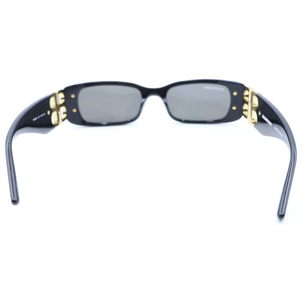 BALENCIAGA(バレンシアガ) Dynasty Rectangle ダイナスティ レクタングル BBロゴ サングラス アイウェア ブラック/ゴールド BB0096S レディース