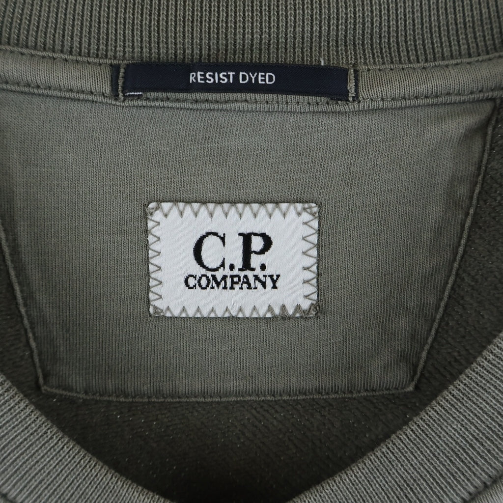 C.P. Company(シーピーカンパニー) Dyed Sweatshirt Capers クルーネック長袖スウェットトレーナー カーキ 19CMSS718A 006372R