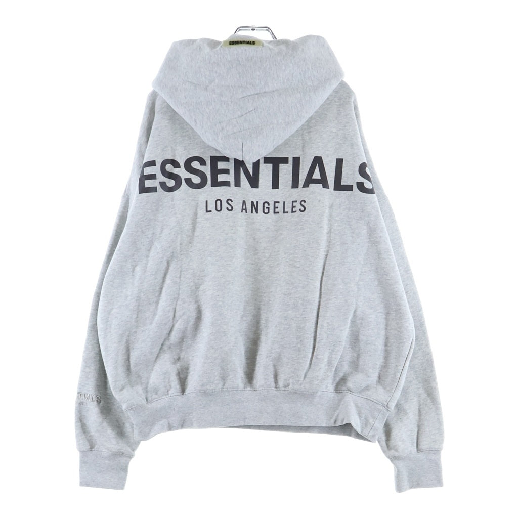 FEAR OF GOD ESSENTIALS(フィアオブゴッド エッセンシャルズ) LOS ANGELES HOODIE バックロゴプリント プルオーバー長袖スウェットパーカー フーディ グレー
