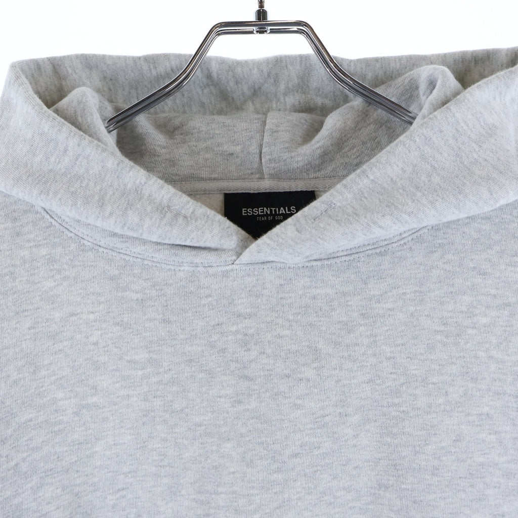 FEAR OF GOD ESSENTIALS(フィアオブゴッド エッセンシャルズ) LOS ANGELES HOODIE バックロゴプリント プルオーバー長袖スウェットパーカー フーディ グレー