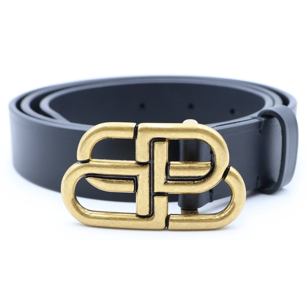 BALENCIAGA(バレンシアガ) BB LOGO BELT ゴールド金具 BBロゴ レザー
