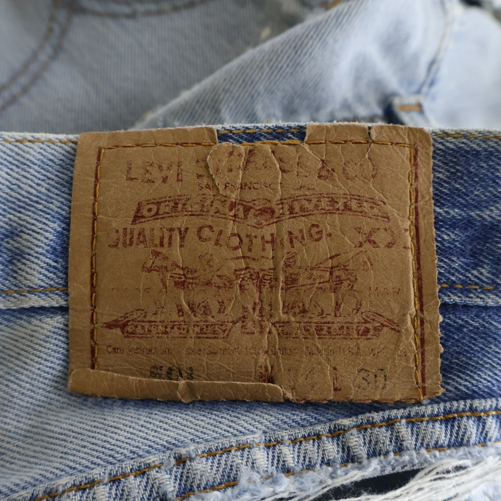 About Dreams(アバウトドリームズ) Butterfly Denim バタフライプリント ボタンフライ リメイク デニムパンツ インディゴ