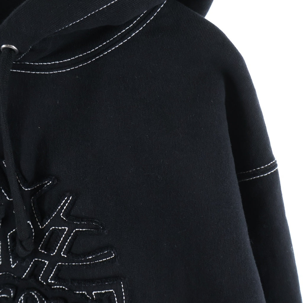 SUPREME(シュプリーム) 23SS×Timberland Hooded Sweatshirt ティンバーランド フロントロゴ刺繍 プルオーバースウェットパーカー フーディ ブラック