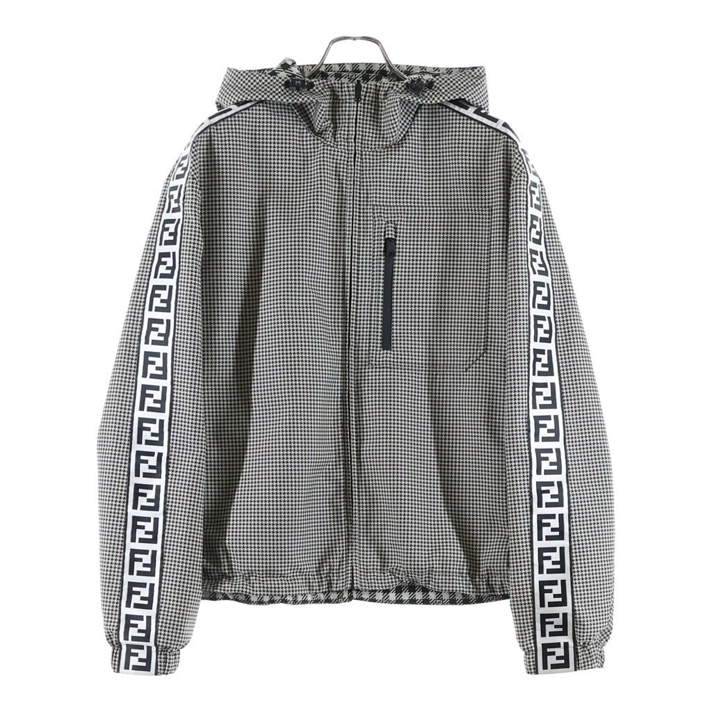 FENDI(フェンディ) ZUCCA REVERSIBLE JACKET ズッカ ドット 千鳥格子 リバーシブル ジャケット グレー FAA865