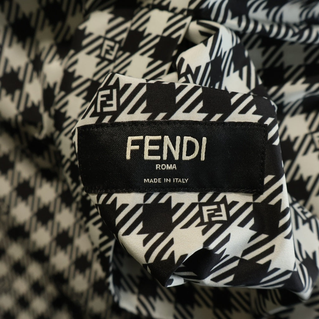 FENDI(フェンディ) ZUCCA REVERSIBLE JACKET ズッカ ドット 千鳥格子 リバーシブル ジャケット グレー FAA865