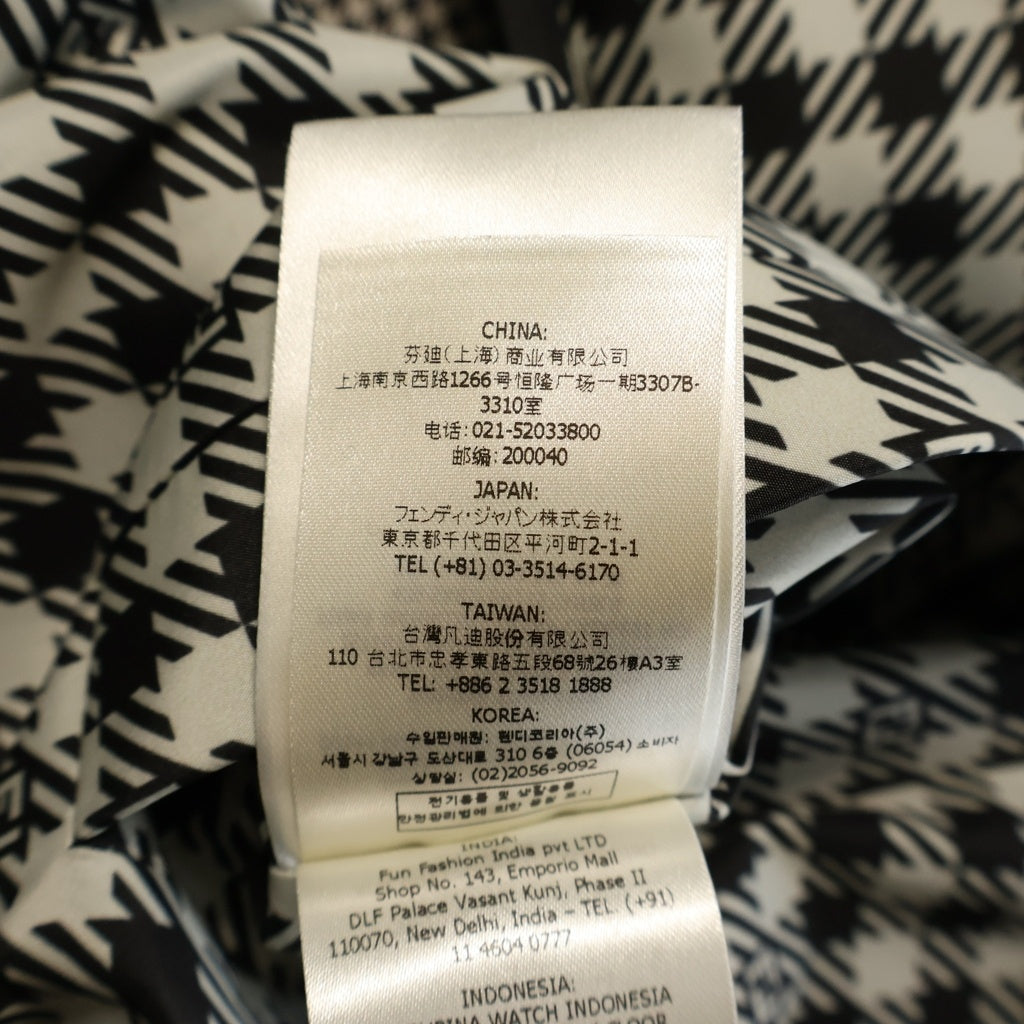 FENDI(フェンディ) ZUCCA REVERSIBLE JACKET ズッカ ドット 千鳥格子 リバーシブル ジャケット グレー FAA865