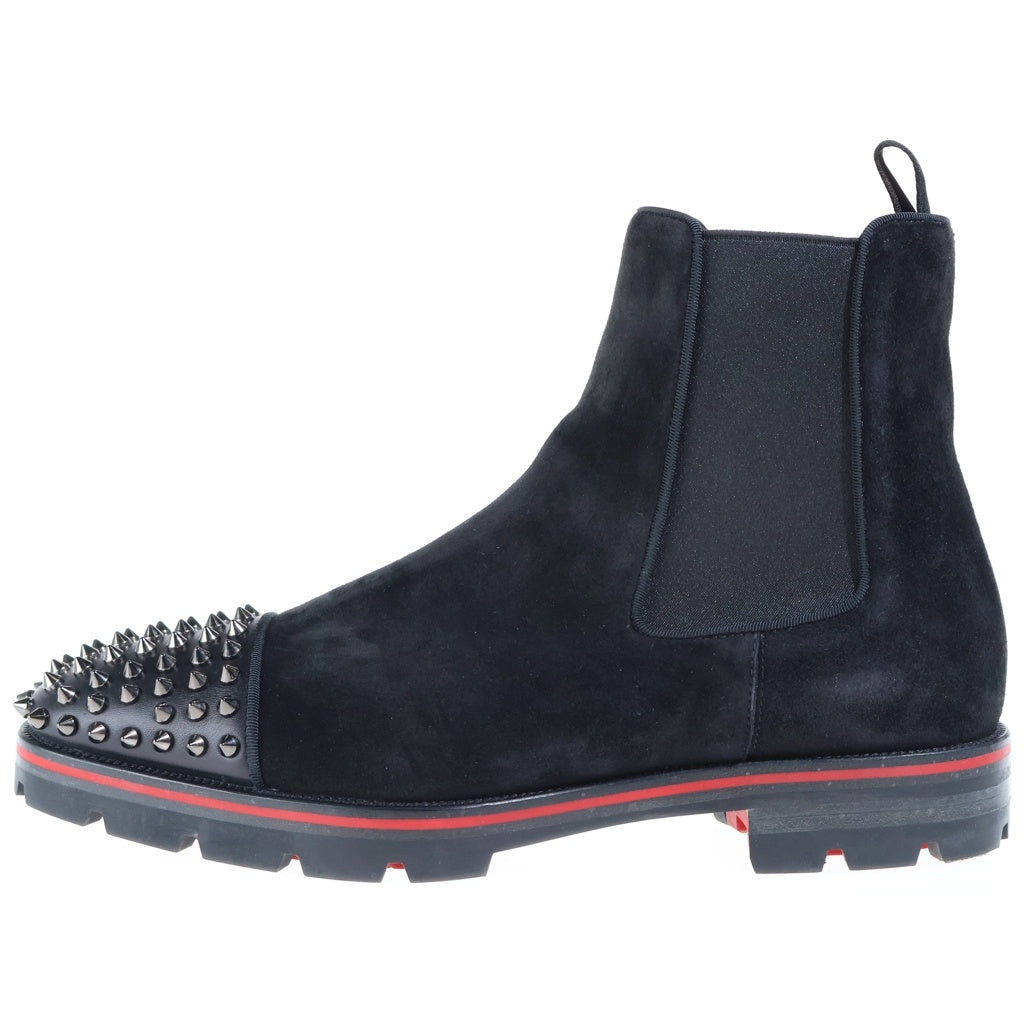 CHRISTIAN LOUBOUTIN(クリスチャンルブタン) Melon Spikes メロン スパイクス サイドゴア スウェードブーツ ブラック