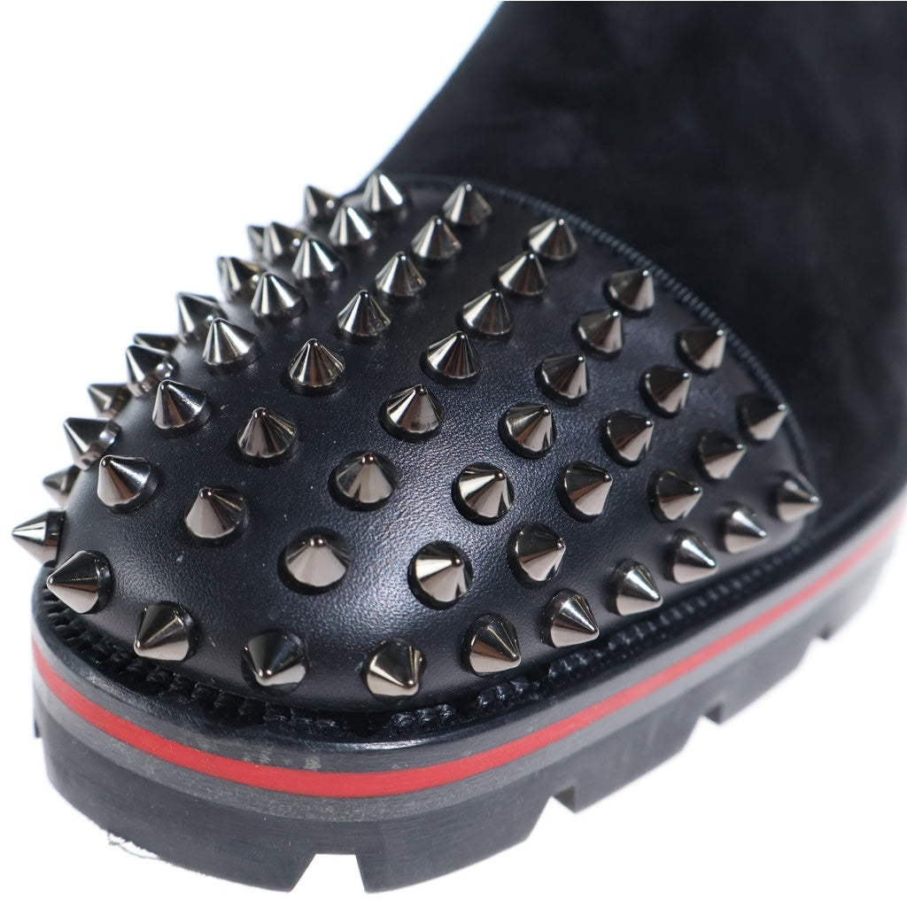 CHRISTIAN LOUBOUTIN(クリスチャンルブタン) Melon Spikes メロン スパイクス サイドゴア スウェードブーツ ブラック