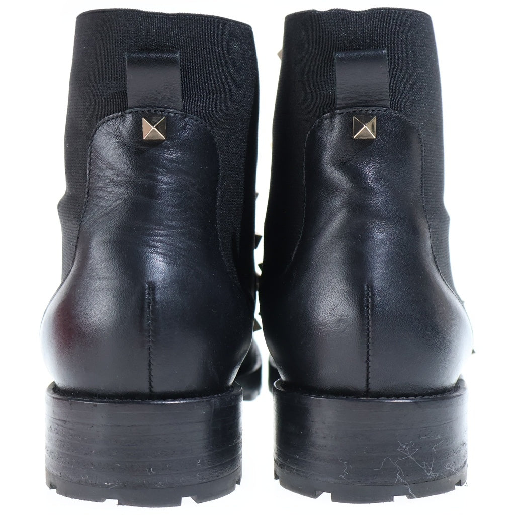 VALENTINO(ヴァレンティノ) Rockstud Accents Leather Boots ロック スタッズ サイドゴア レザーブーツ ブラック