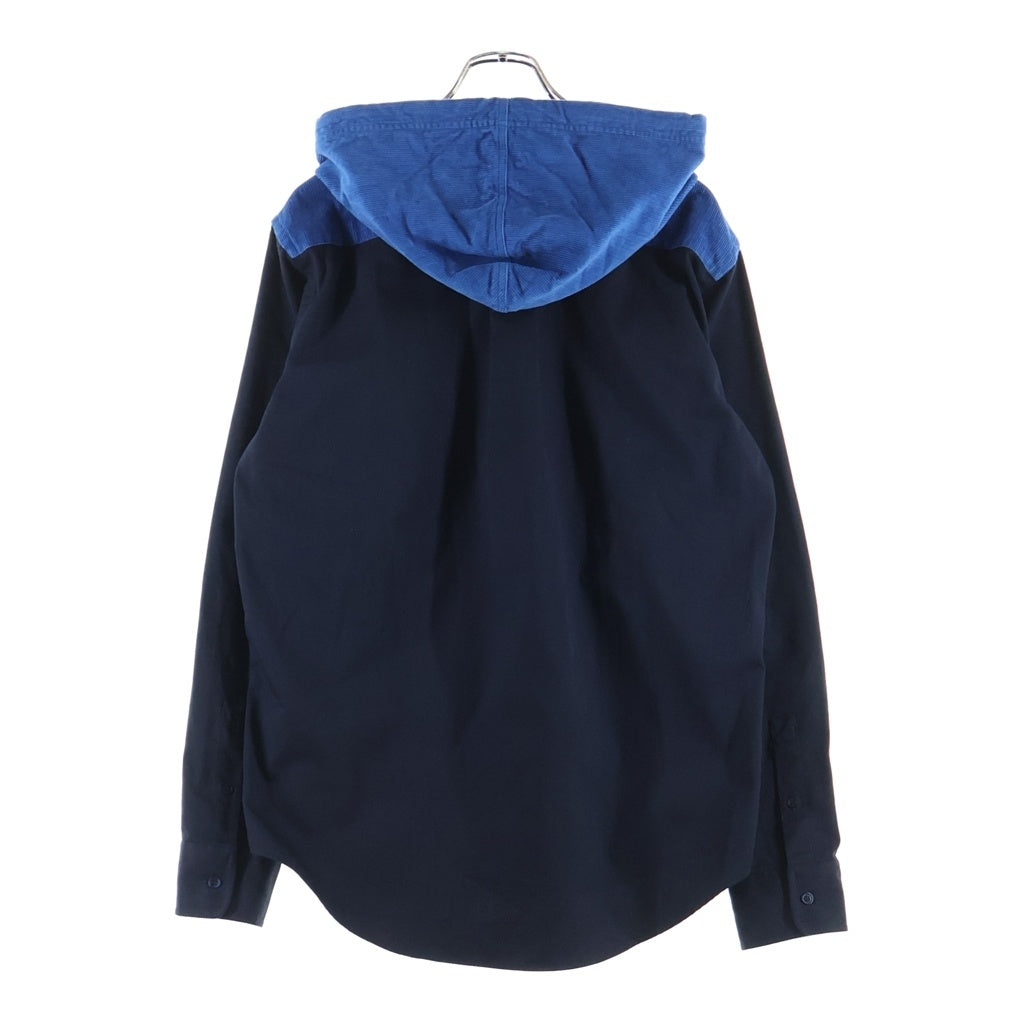 MARNI(マルニ) 21SS キルティングフーデッド 長袖コットンシャツ ネイビー UA53TR460W