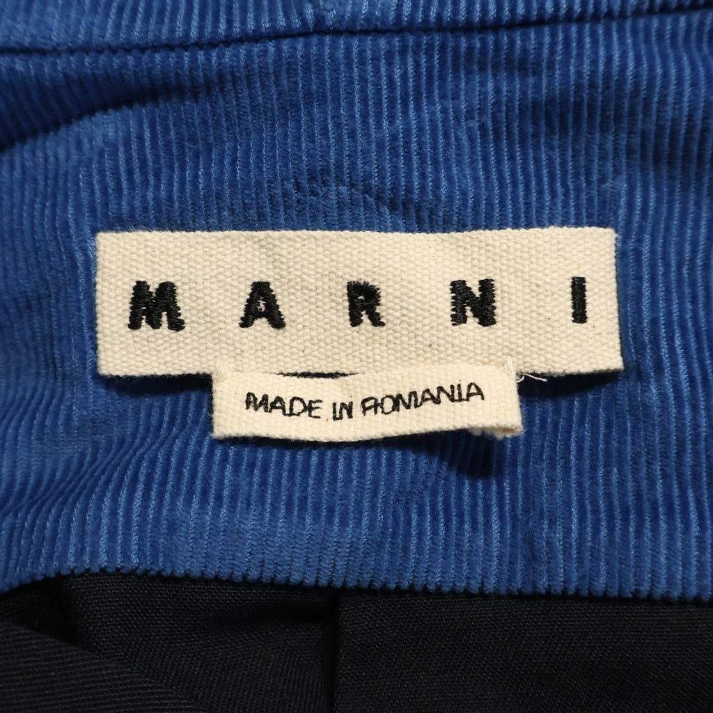 MARNI(マルニ) 21SS キルティングフーデッド 長袖コットンシャツ ネイビー UA53TR460W