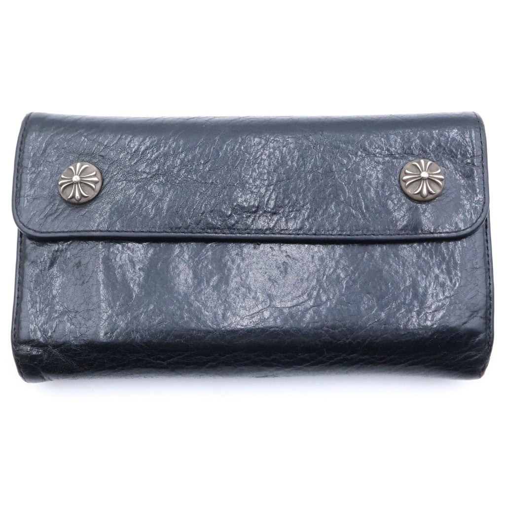 CHROME HEARTS(クロムハーツ) WAVE ウェーブ レザーウォレット 財布 ブラック
