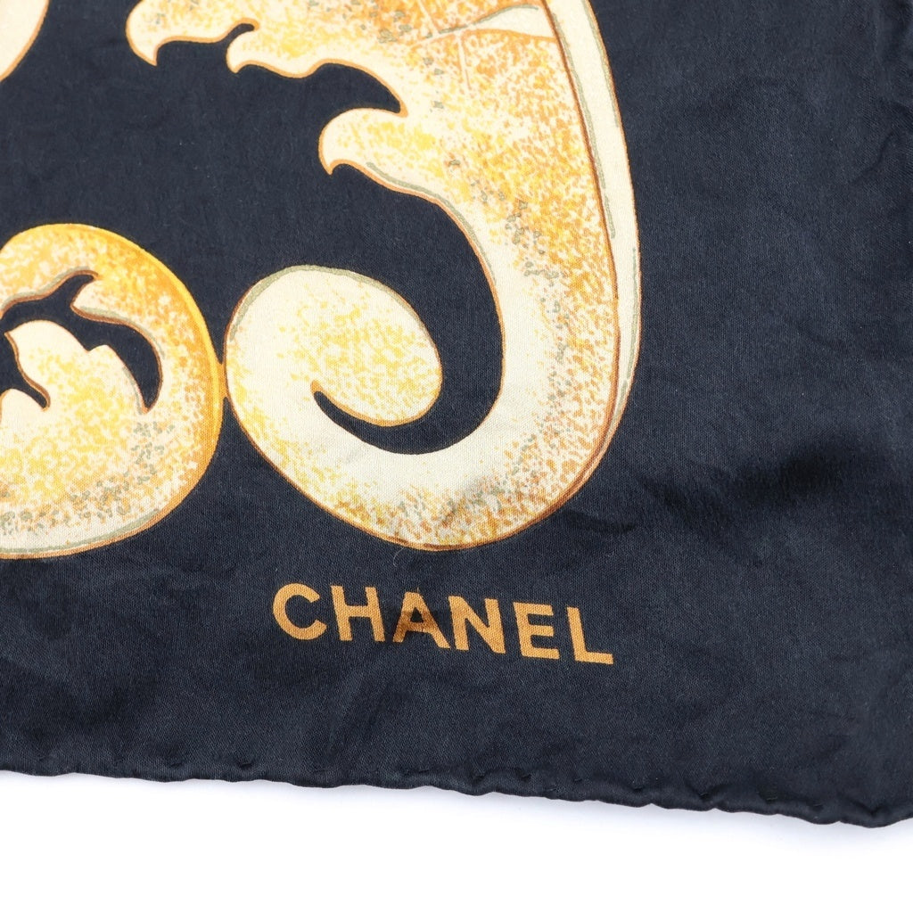 CHANEL(シャネル) VINTAGE ココマーク フラワー柄シルクスカーフ マルチカラー レディース