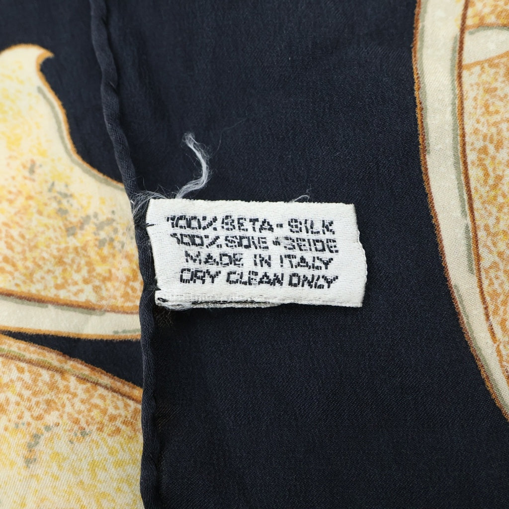 CHANEL(シャネル) VINTAGE ココマーク フラワー柄シルクスカーフ マルチカラー レディース