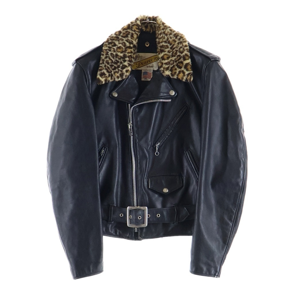 SCHOTT(ショット) 90s VINTAGE Double Riders Jacket ヴィンテージ ファー付き 618 ダブルライダースレザージャケット ブラック