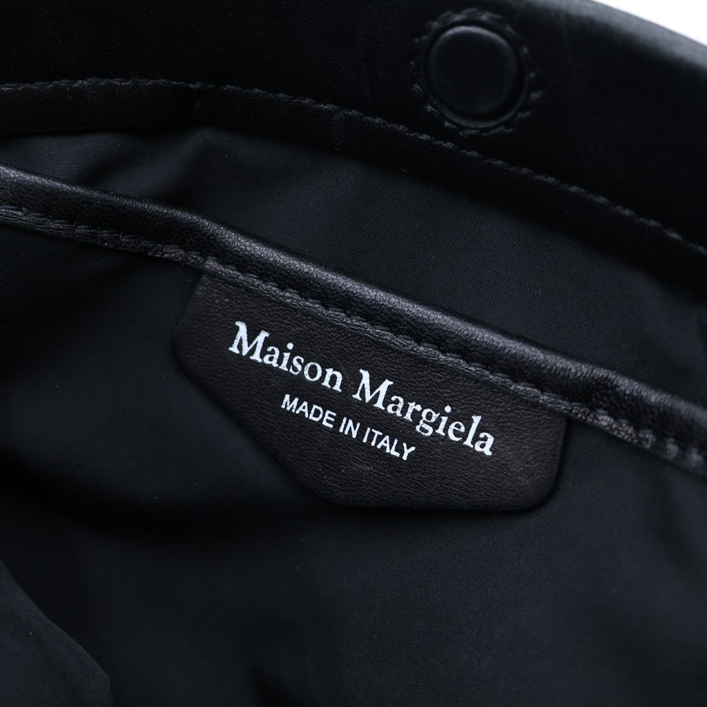 Maison Margiela(メゾンマルジェラ) GLAM SLAM チェーンクラッチミニショルダーレザーバッグ ブラック S56WF0161 レディース