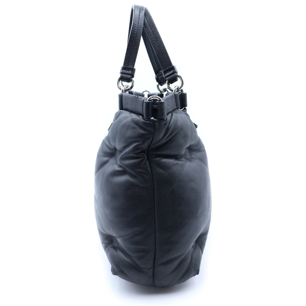 Maison Margiela(メゾンマルジェラ) GLAM SLAM TOTE MEDIUM レザーミディアム ハンドバック ブラック S56WC0126 レディース
