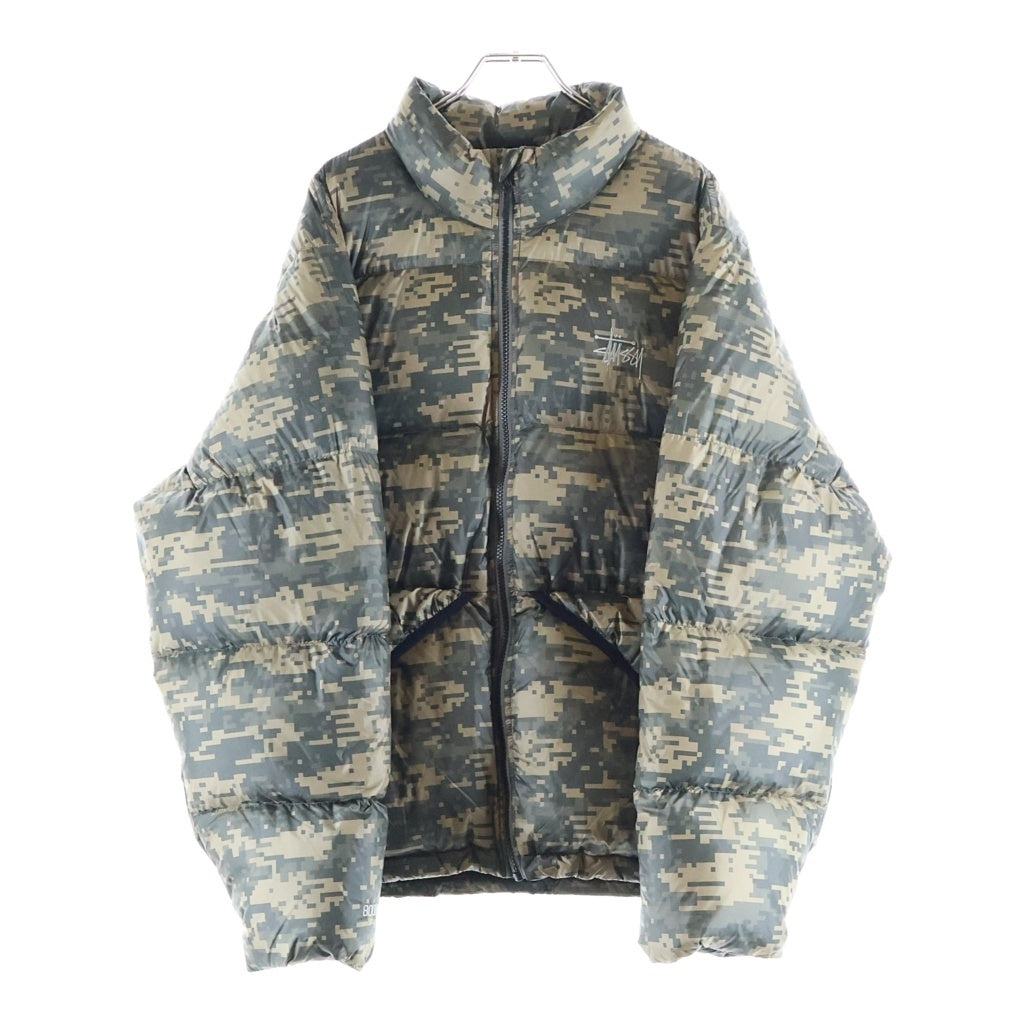 STUSSY(ステューシー) MICRO RIPSTOP DOWN JACKET マイクロリップストップ ジェットデジタルカモ ダウンジャケット カーキ 115877