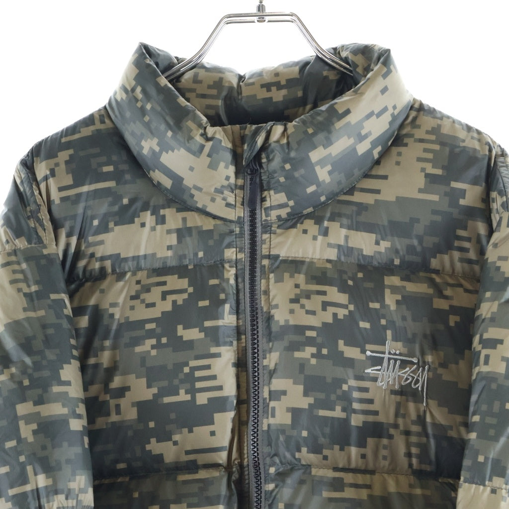 STUSSY(ステューシー) MICRO RIPSTOP DOWN JACKET マイクロリップストップ ジェットデジタルカモ ダウンジャケット カーキ 115877