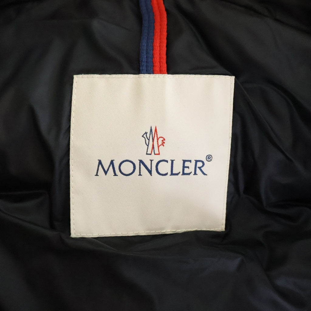 MONCLER(モンクレール) SALZMAN GIUBBOTTO サルズマン ジュボット ロゴライン フーデッドジップアップダウンジャケット ブラック G20911A00009 53048