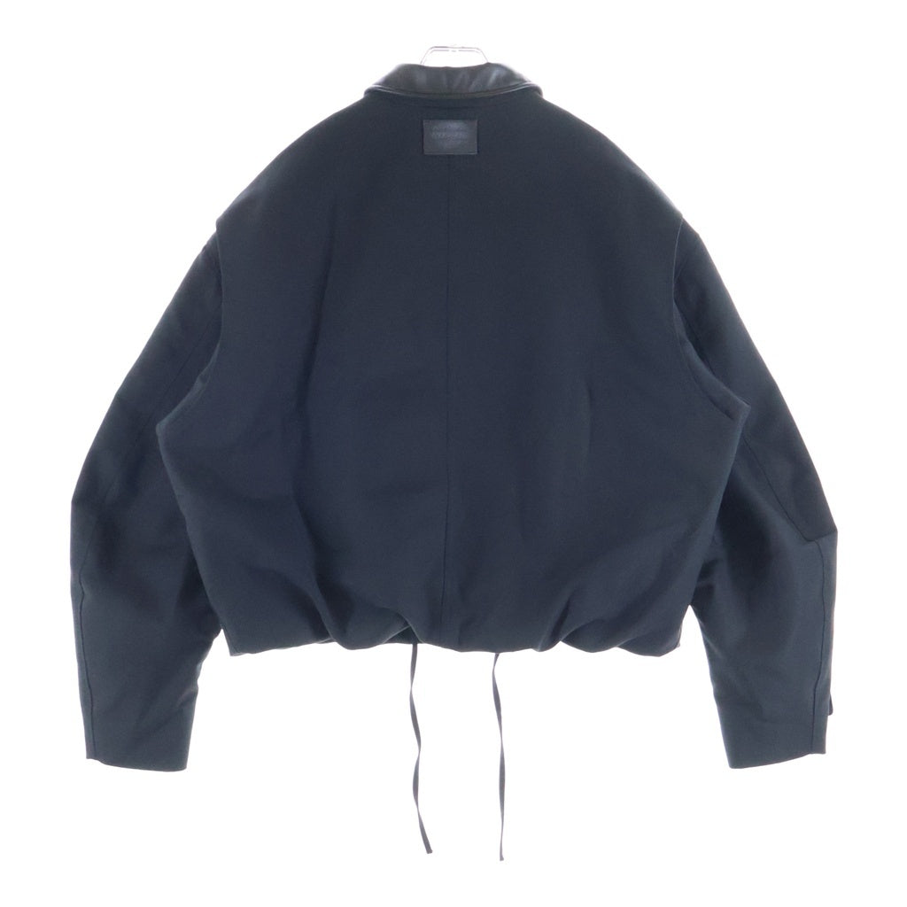 Acne Studios(アクネ ストゥディオズ) 26AW leather collar Bomber jacket レザーカラーボンバージャケット ブラック FN-MN-OUTW001243 B90657