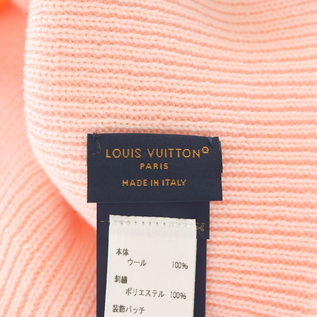 LOUIS VUITTON(ルイヴィトン) エンブロイダリー ロゴ刺繍 シグネチャー ビーニー ニット帽 ピンク M5324A