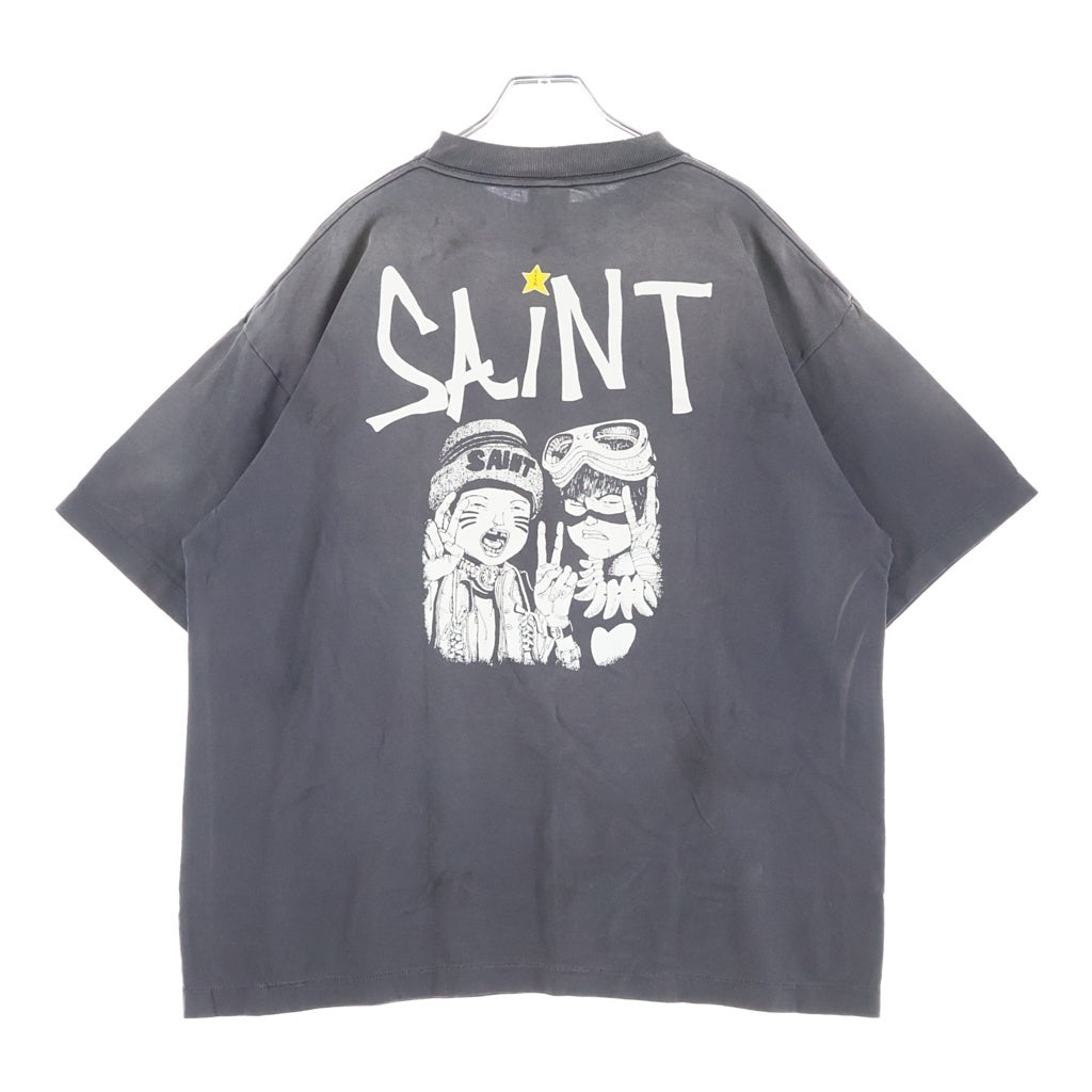 SAINT MICHAEL(セントマイケル) 26AW× 鉄コン筋クリート × GEEKS RULE / 鉄コン筋クリート_SS T-SHIRT クルーネック半袖Tシャツカットソー ブラック SM-MK1-0000-C81