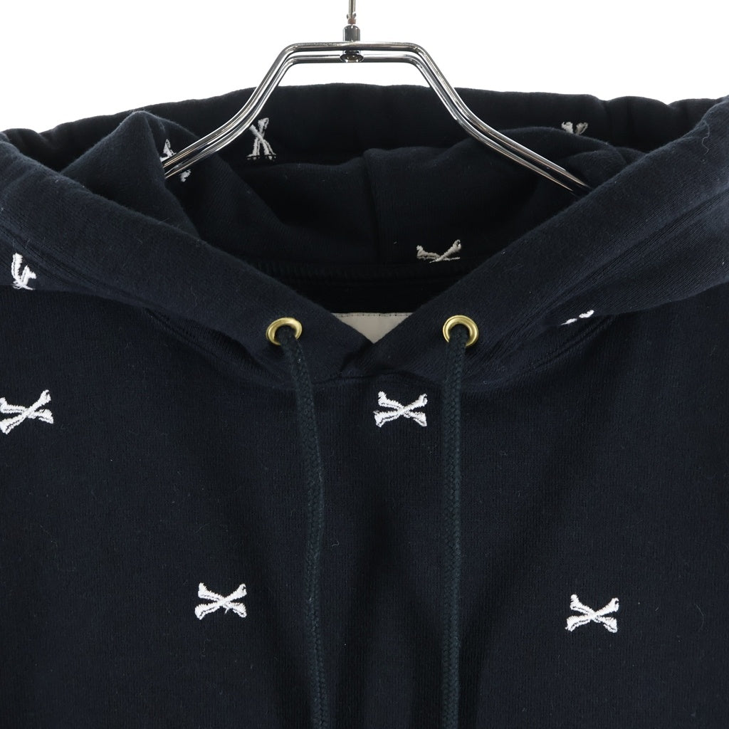 WTAPS(ダブルタップス) 22AW ACNE HOODY CTPL.TEXTILE アクネ フーディー オリーブドラブ クロスボーン プルオーバースウェットフーディ パーカー ブラック 222ATDT-CSM26