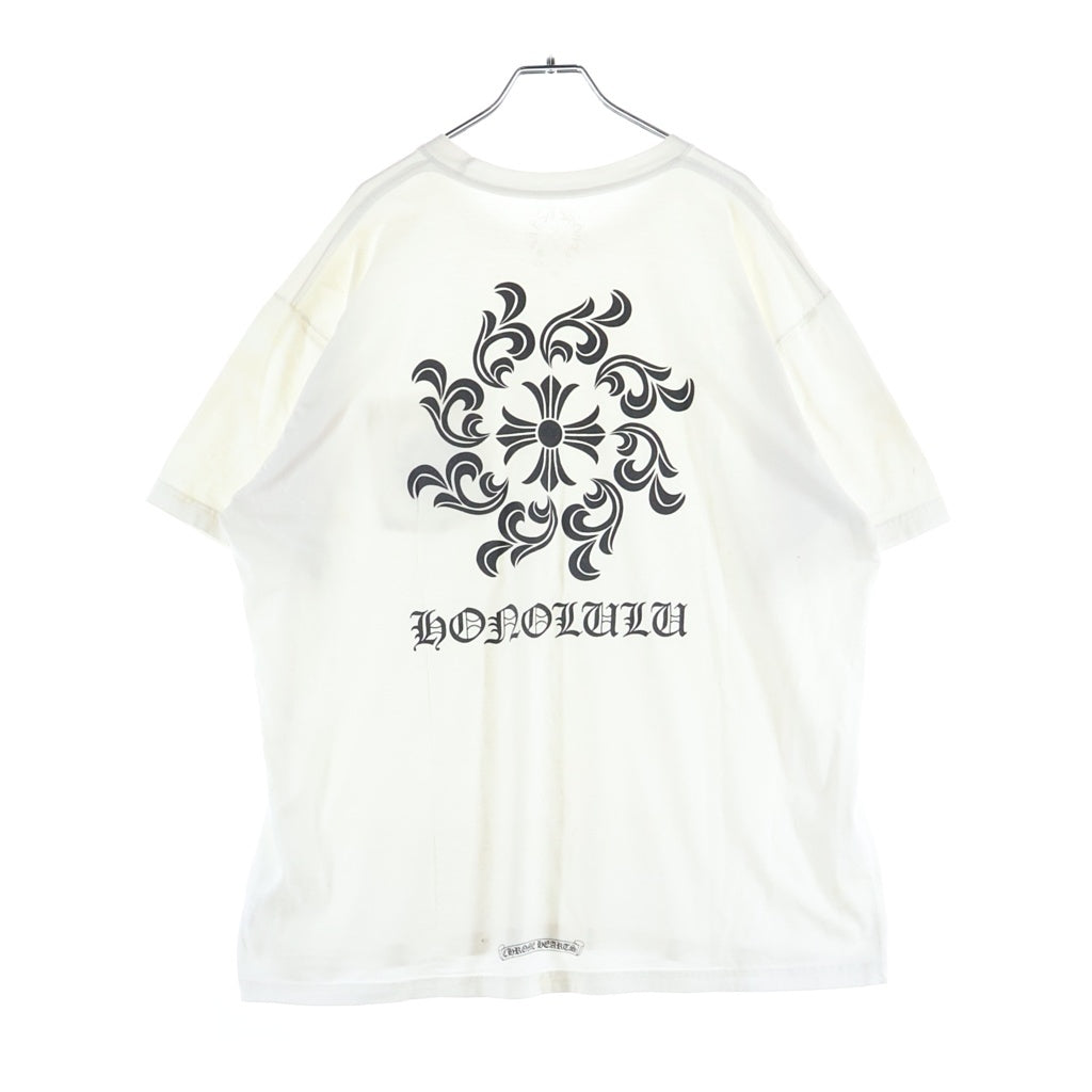 CHROME HEARTS(クロムハーツ) OLD CH T-SHIRT エクスクルーシブ ホノルル ホースシュー 半袖Tシャツ カットソー 両面プリント