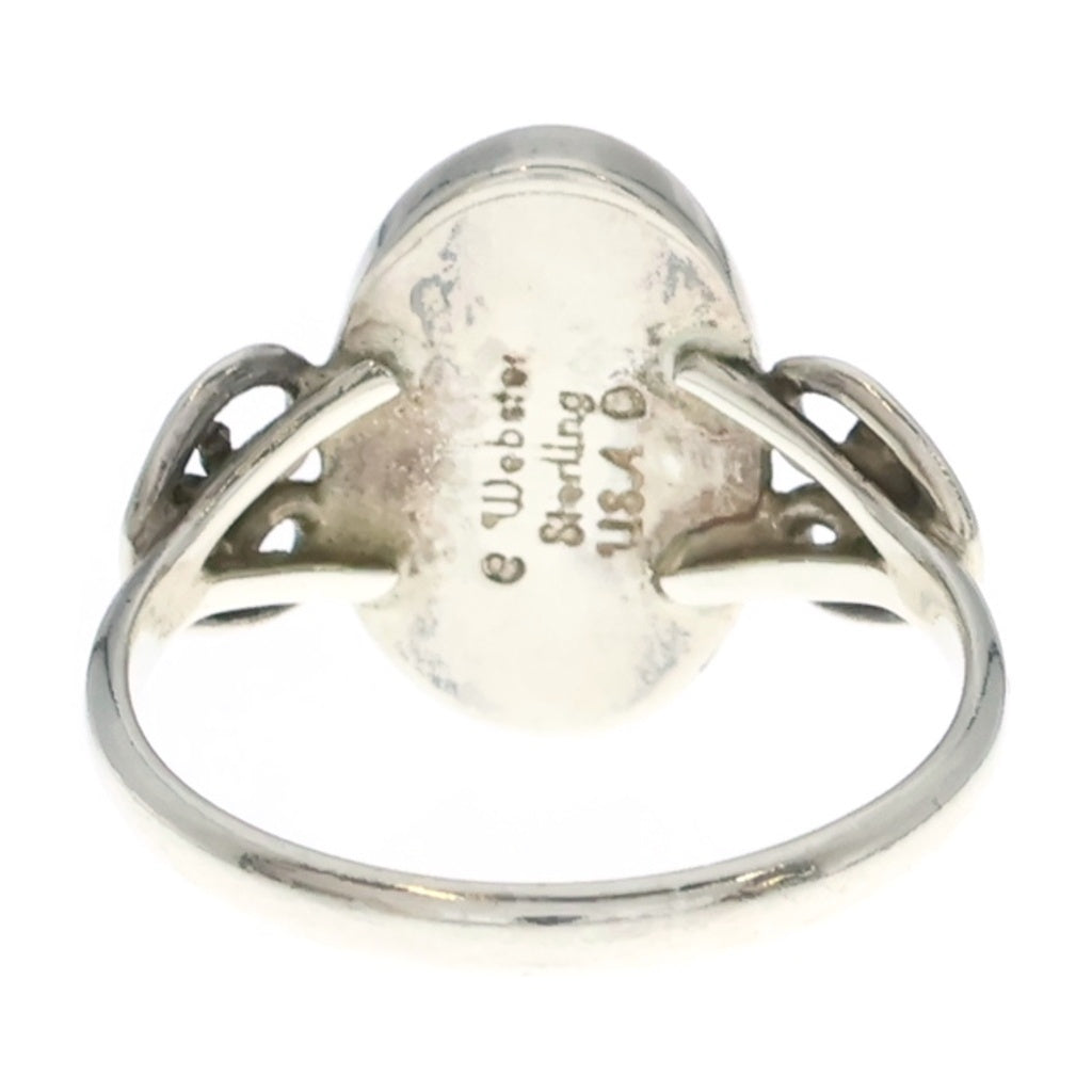 INDIAN JEWELRY(インディアンジュエリー) NAVAJO Cathy Webster STERLING製 ナバホ族 キャシー ウェブスター スターリング オーバルリング 指輪 シルバー