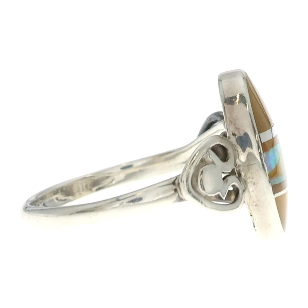 INDIAN JEWELRY(インディアンジュエリー) NAVAJO Cathy Webster STERLING製 ナバホ族 キャシー ウェブスター スターリング オーバルリング 指輪 シルバー