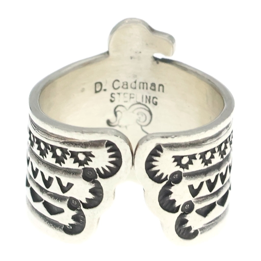INDIAN JEWELRY(インディアンジュエリー) NAVAJO Darrell Cadman STERLING製 ナバホ族 ダレル キャドマン スターリング サンダーバードリング 指輪 シルバー
