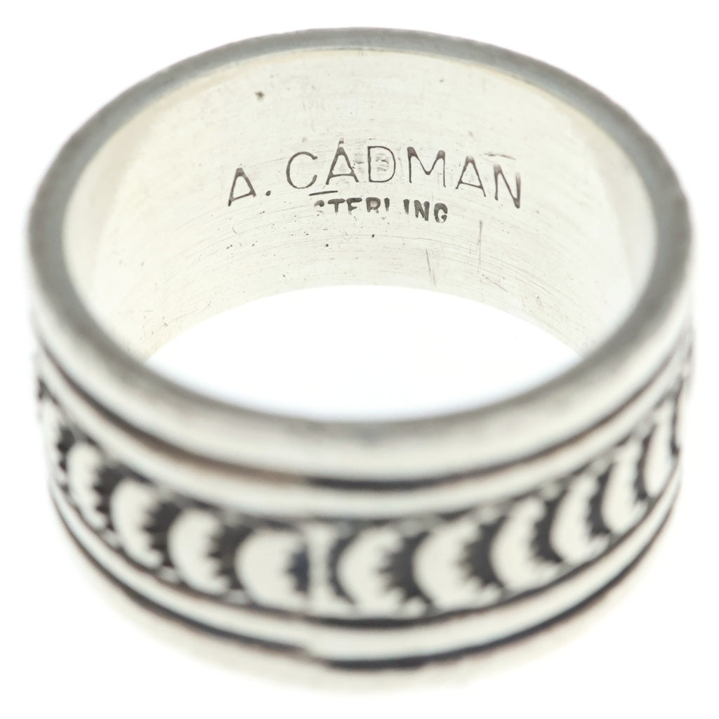 INDIAN JEWELRY(インディアンジュエリー) NAVAJO Andy Cadman STERLING製 ナバホ族 アンディ キャドマン スターリング スタンプワーク リング 指輪 シルバー