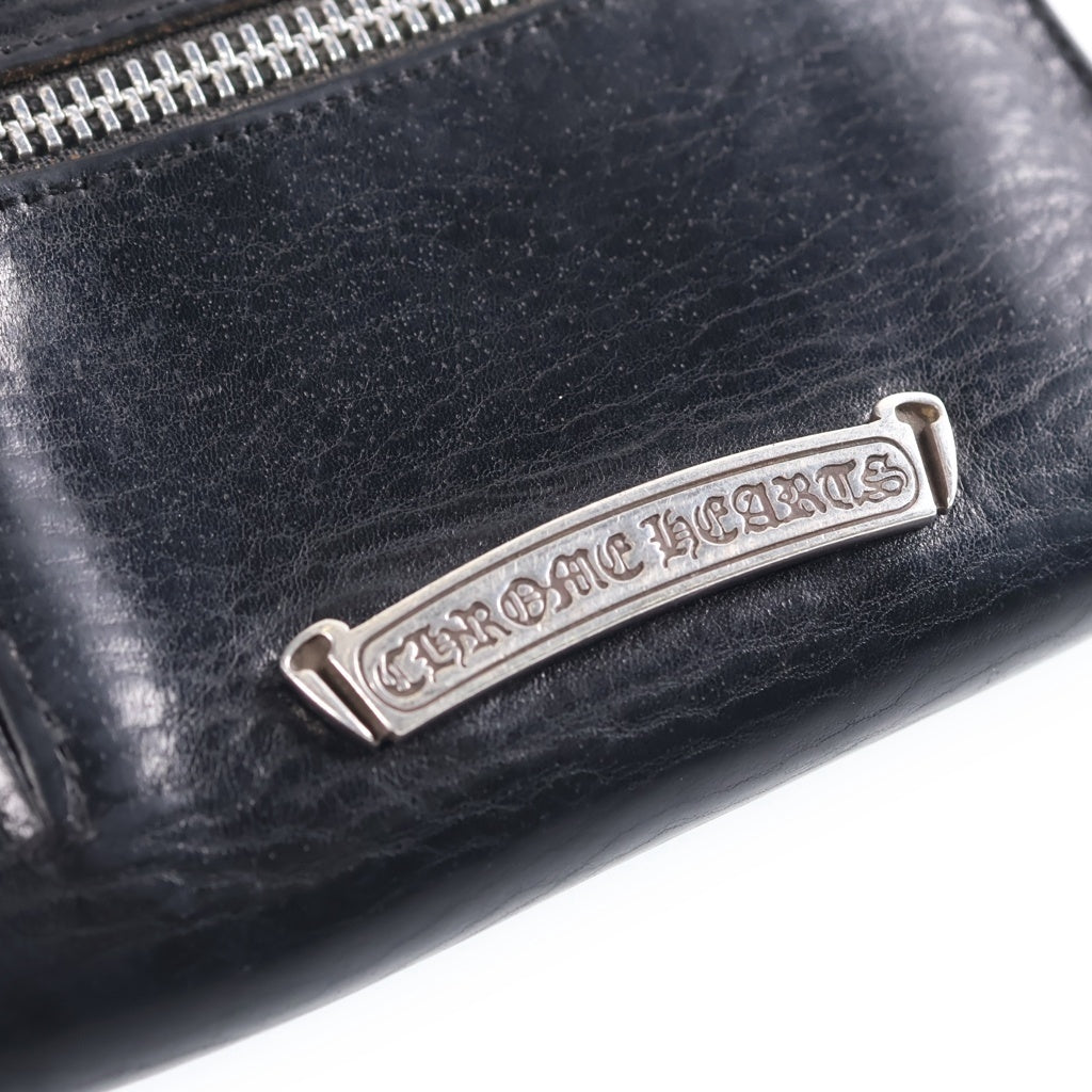 CHROME HEARTS(クロムハーツ) WAVE MINI ウェーブミニ レザーウォレット 財布 ブラック