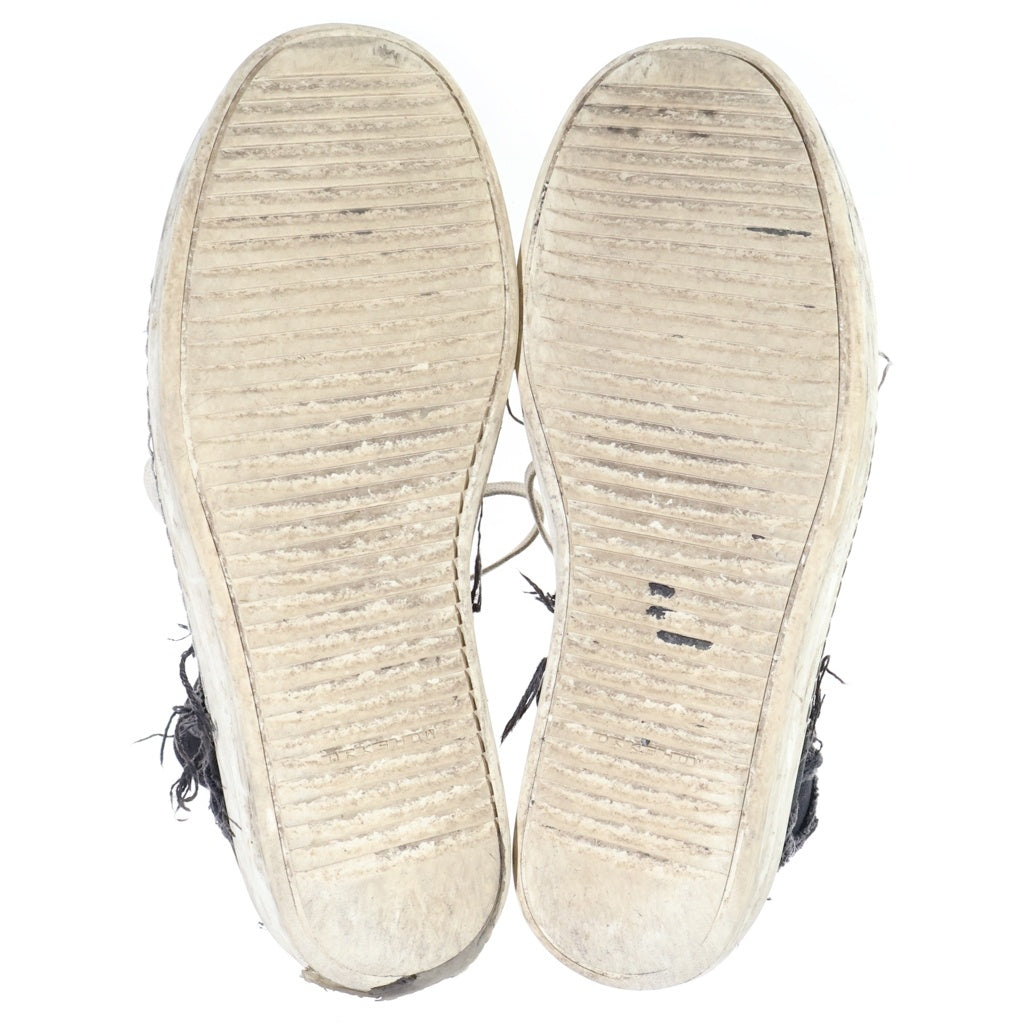 DRKSHDW(ダークシャドウ) SLASHED HIGH-TOP RAMONES スラッシュド ラモーンズ ハイカットスニーカー ブラック DU01C6807