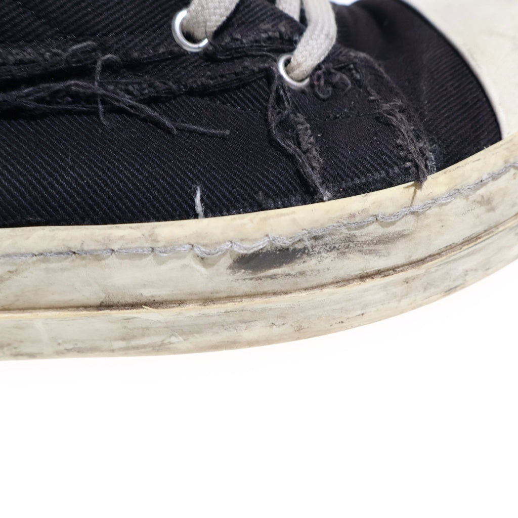 DRKSHDW(ダークシャドウ) SLASHED HIGH-TOP RAMONES スラッシュド ラモーンズ ハイカットスニーカー ブラック DU01C6807
