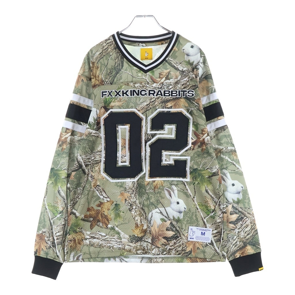 FR2(エフアールツー) 24SS Football Game Shirt リアルツリー フットボールゲームシャツ 長袖Tシャツカットソー カーキ FRC4151