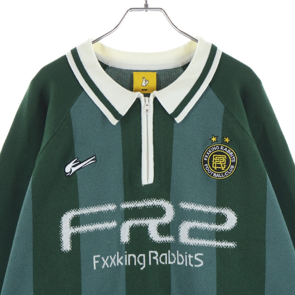 FR2(エフアールツー) 26SS Game Knit Shirt ハーフジップ 長袖ゲームニットシャツ グリーン FRK052