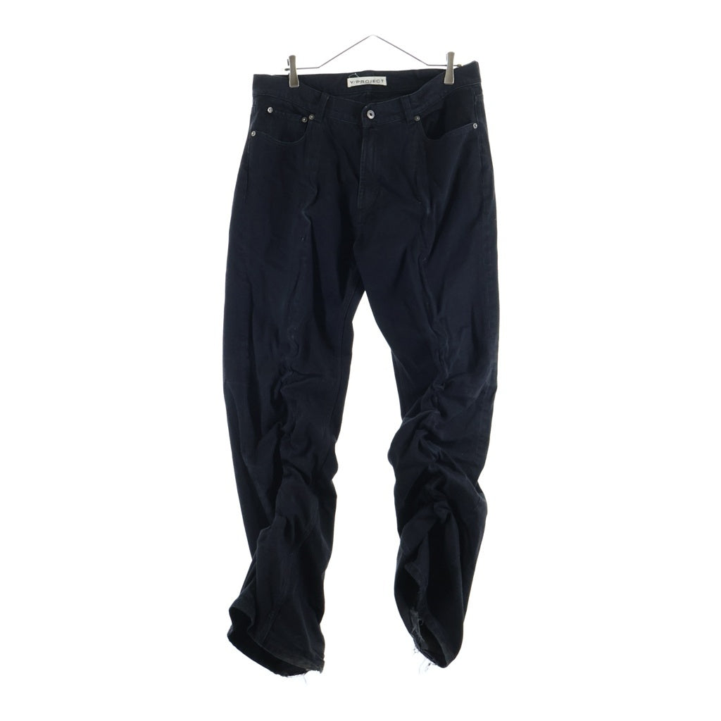 Y/PROJECT(ワイプロジェクト) 23AW EVERGREEN WIRE JEANS エバーグリーン ワイヤーデニムパンツ ジーンズ ブラック