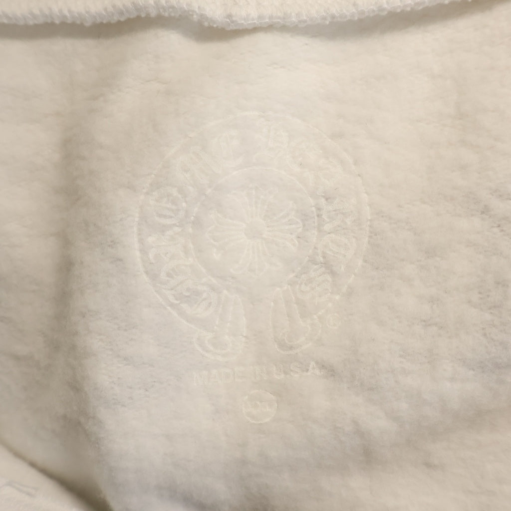 CHROME HEARTS(クロムハーツ) SWTSHRT HD ZIP バックアーチロゴジップアップパーカー ホワイト