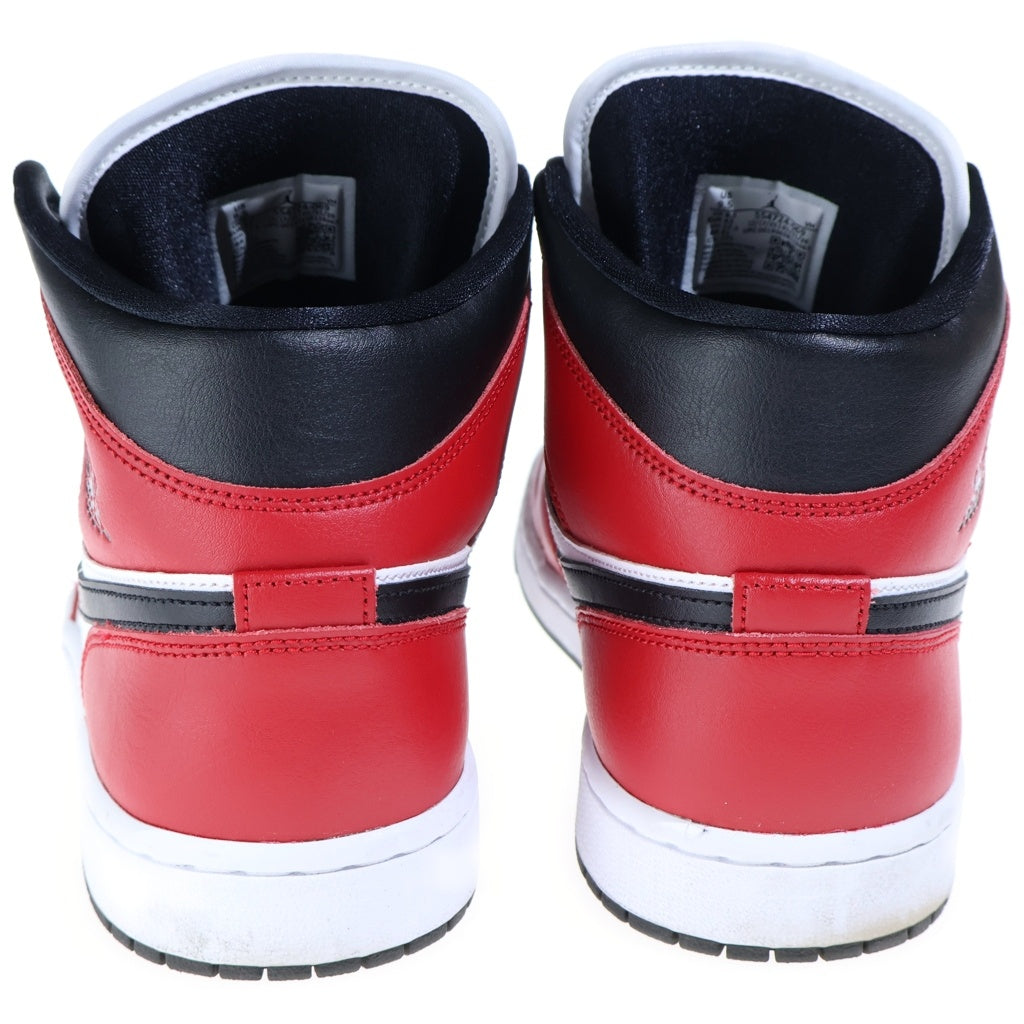 NIKE(ナイキ) Air Jordan 1 Mid Chicago Black Toe エアジョーダン1 ミッド シカゴ ブラックトゥ ハイカットスニーカー US9.5/27.5cm レッド 554724-069