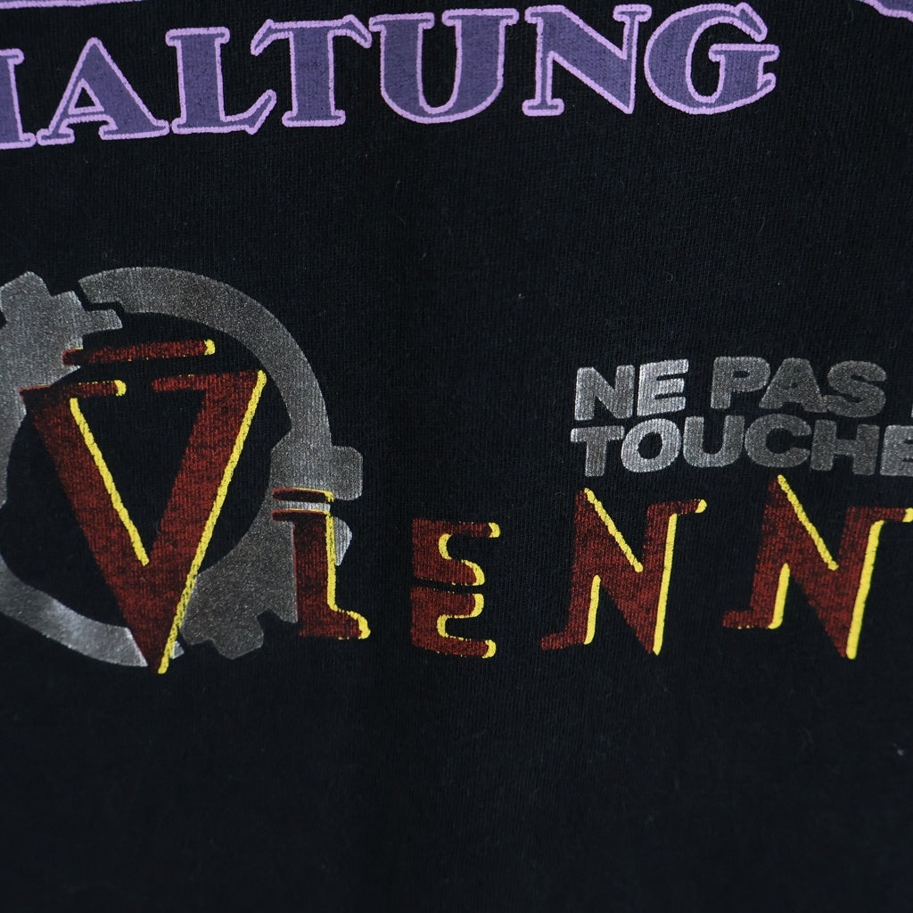 VETEMENTS(ヴェトモン) 22SS MAYBE MENTAL メイビーメンタル 両面プリント クルーネック半袖Tシャツカットソー ブラック UE52TR320B