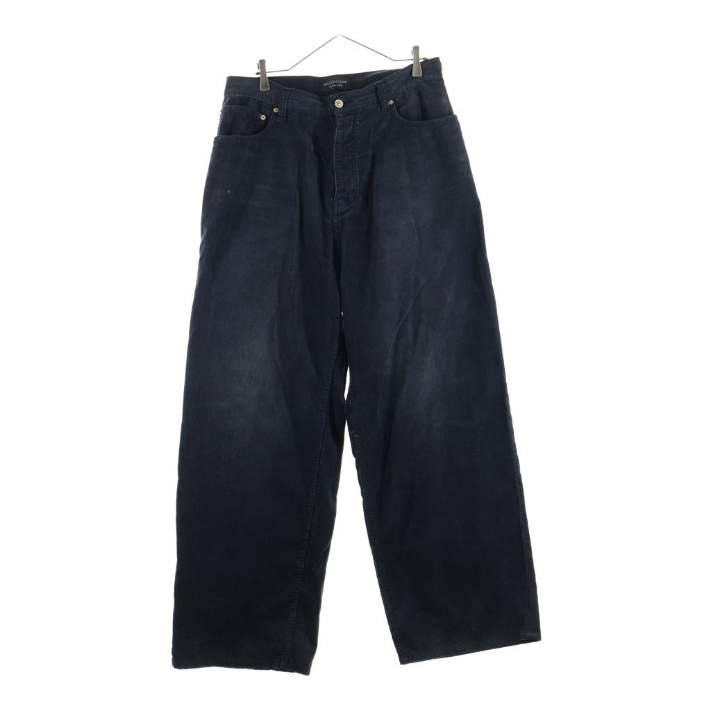 BALENCIAGA(バレンシアガ) 23AW Runway Baggy Jeans コーデュロイワイドパンツ ブラック 773763 TPW58