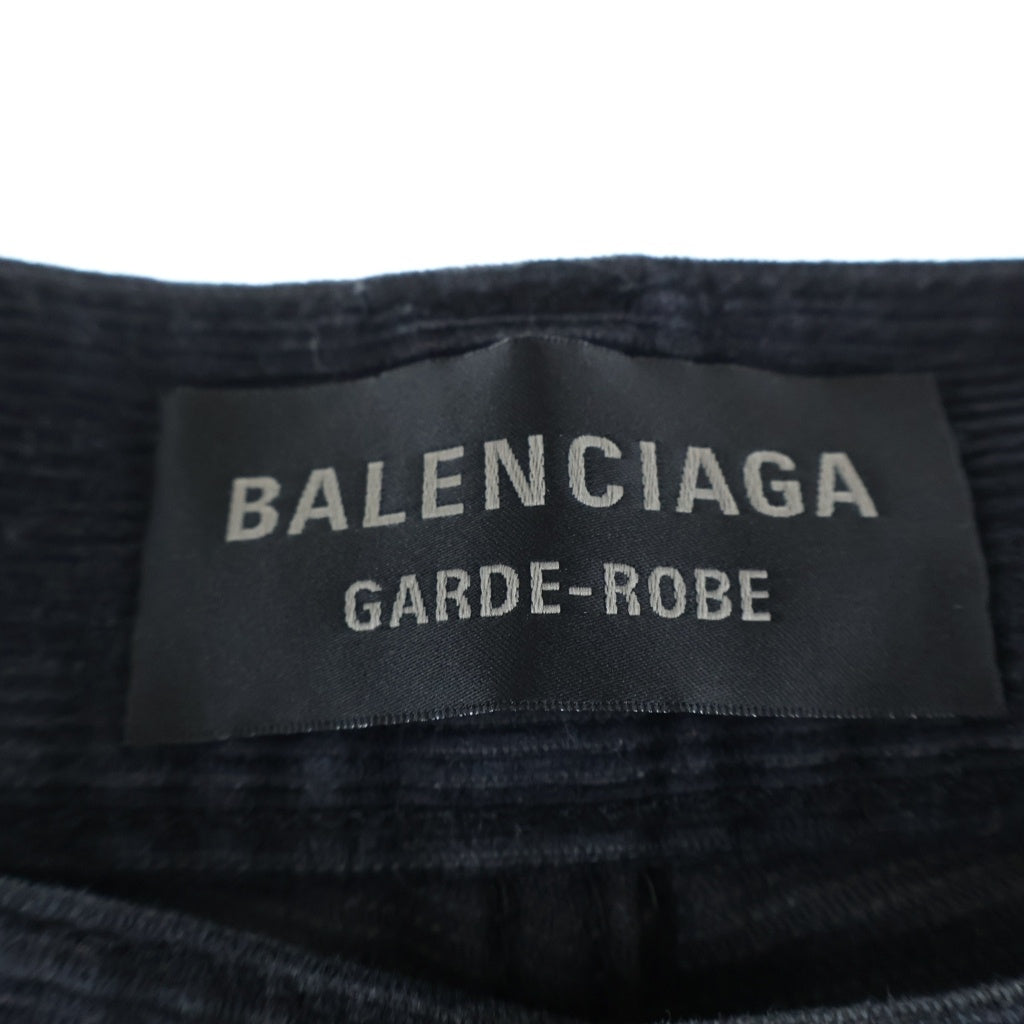 BALENCIAGA(バレンシアガ) 23AW Runway Baggy Jeans コーデュロイワイドパンツ ブラック 773763 TPW58