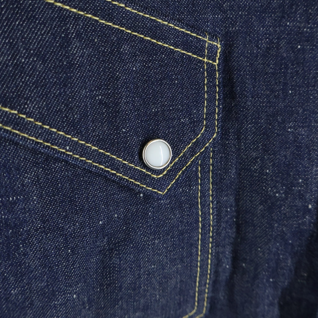 SAINT MICHAEL(セントマイケル) 26SS BerBerJin BBJ_DENIM SHIRT ベルベルジン リジットデニムシャツ インディゴ SM-MK8-0000-C43