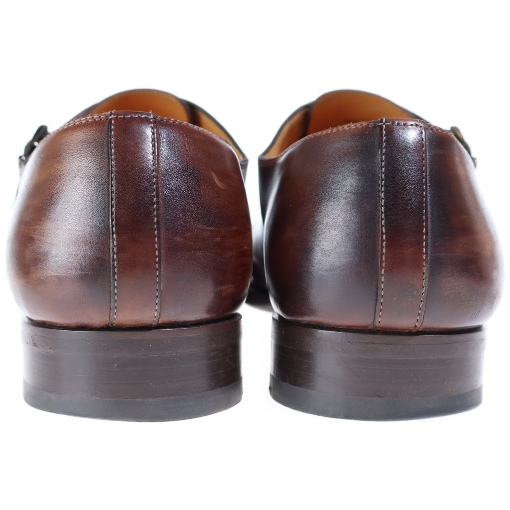 MAGNANNI(マグナーニ) ダブルモンクストラップ ドレスシューズ 革靴 ブラウン