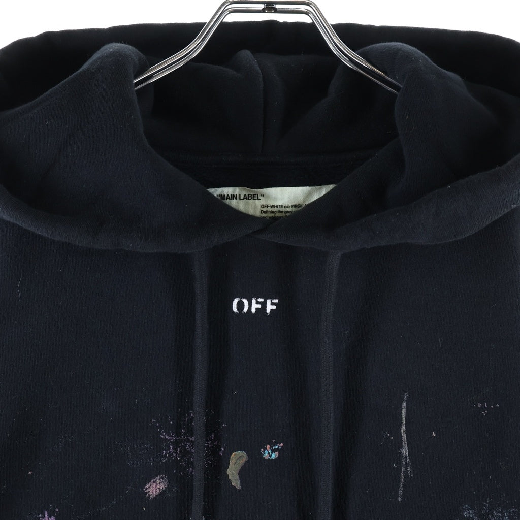 OFF-WHITE(オフホワイト) 17AW Diag Galaxy Over Hoodie ダイアゴ ギャラクシー プルオーバーパーカー フーディ ブラック OMBB009F17619030